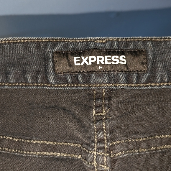 Express Hyper Stretch Distressed Slim Jeans – Dark Blue Wash – 33x30 – Excellent - Picture 7 of 9